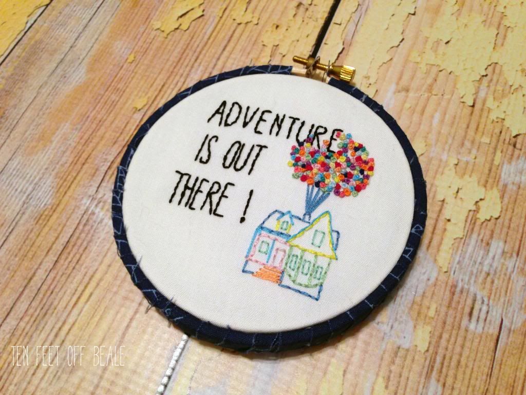 Ten Feet Off Beale - Disney/Pixar UP Embroidery Hoop