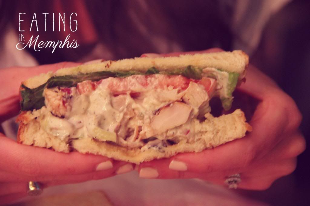 Ten Feet Off Beale // Eating in Memphis // Young Avenue Deli Chicken Salad Sandwich