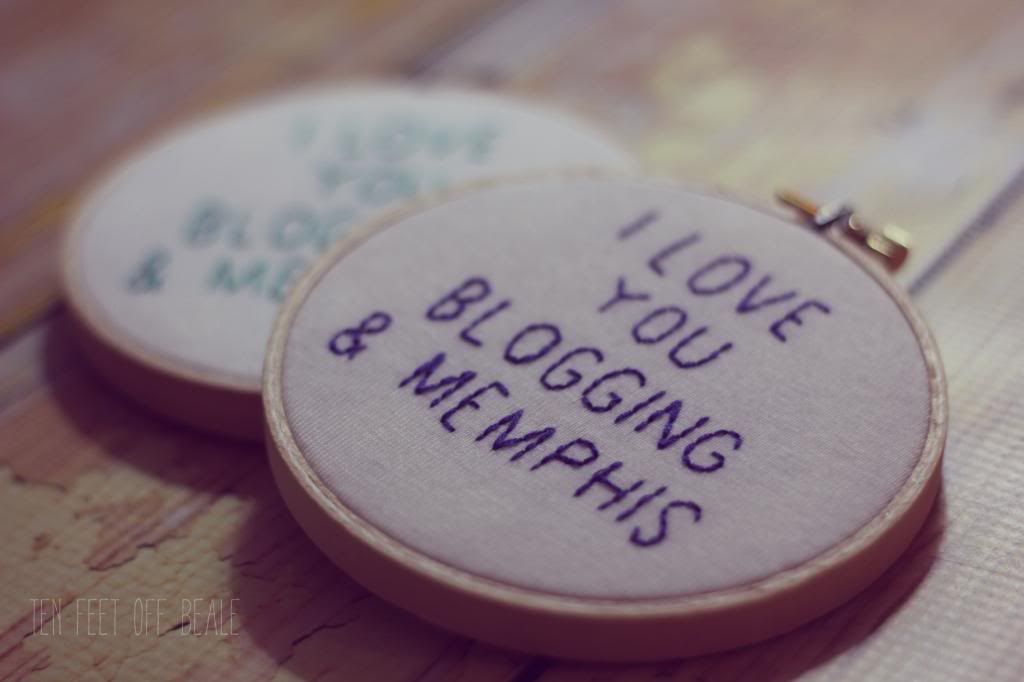 Ten Feet Off Beale Embroidery Hoops // I Love You Blogging & Memphis