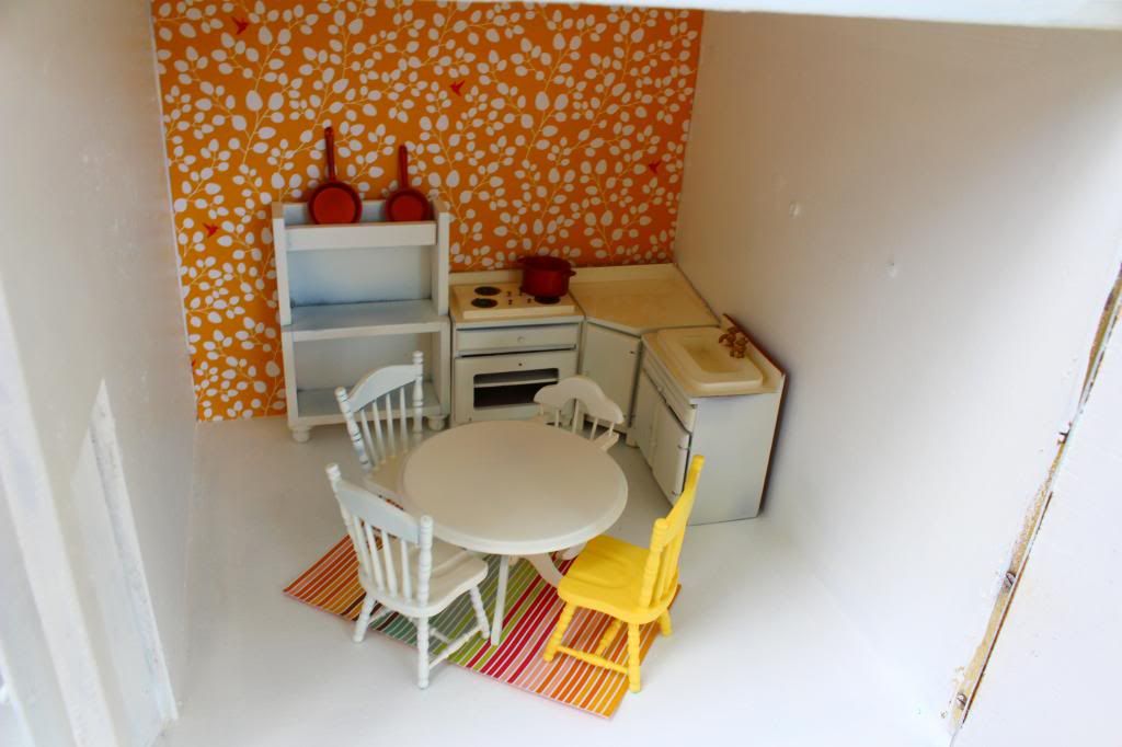 cool dolls house, redecorated dolls house, Ikea dolls furniture