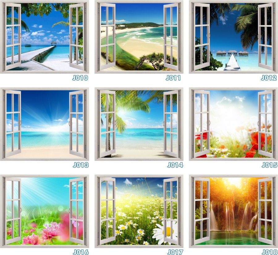 Adesivo Decorativo De Parede Janela Paisagem 100x90cm Grande (Adesivos de Parede) a BRL 29 89 em Artesanato Em Eva Infantil Passo A Passo ~ Adesivo Decorativo De Parede Janela Paisagem 100x90cm Grande (Adesivos de Parede) a BRL 29 89 em