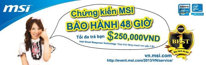 Chia sẻ thông tin về chương trình bảo hành mới của MSI