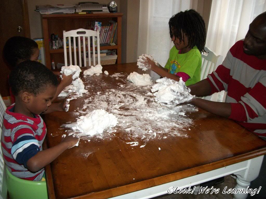Two Ingredient Foam Dough: Look! We're Learning!
