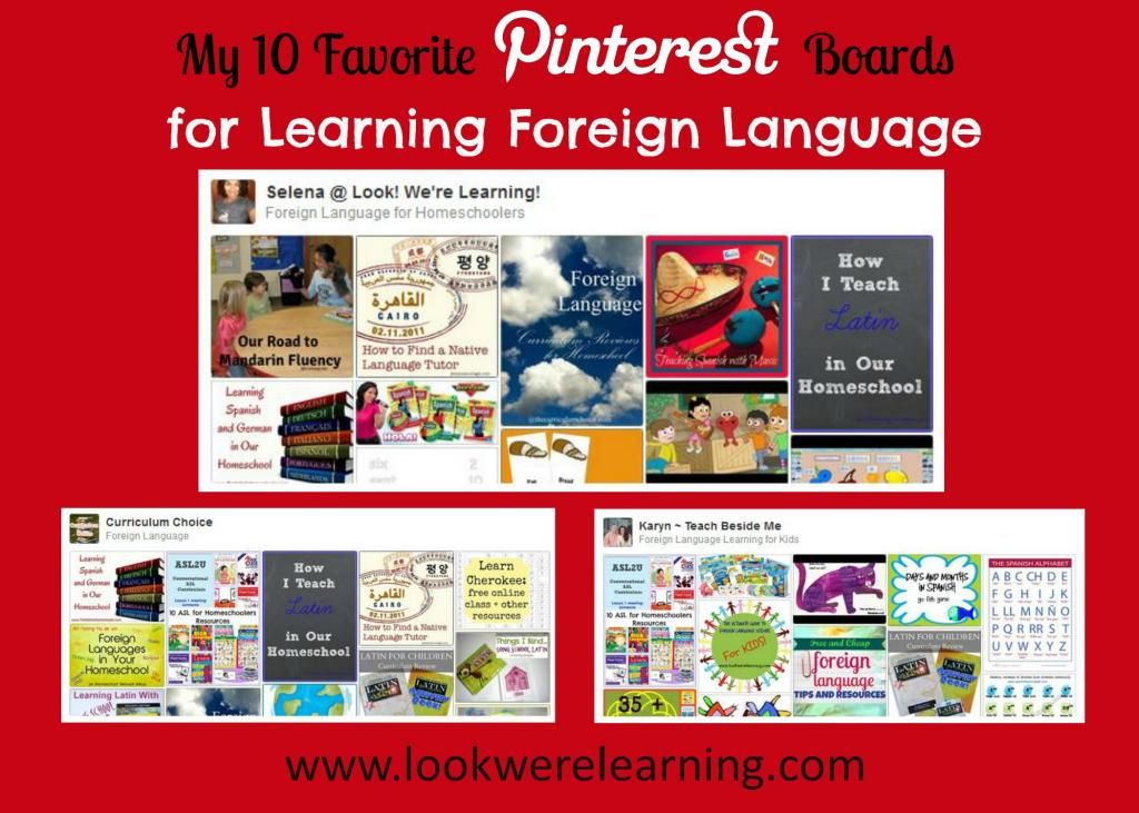 Pinterest Boards for Learning Foreign Language
