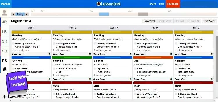 Online Homeschool Lesson Plans with Lessontrek - Look! We're Learning!