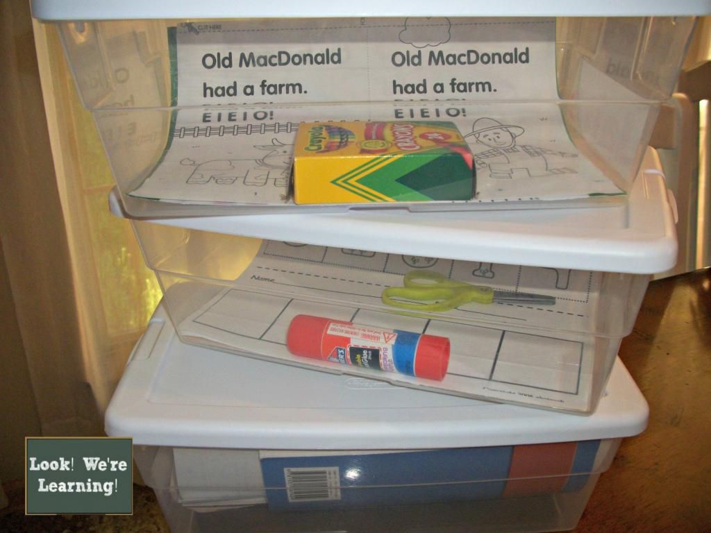 Our Homeschool Workbox Organization - Look! We're Learning!