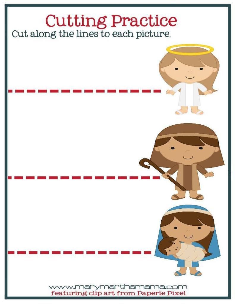 worksheet Scissor Skills Worksheets christmas preschool pack free printables mary martha mama letter tracing use these sheets to help practice formation and familiarize with key people terms i
