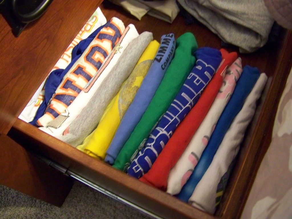 the stack in the drawer