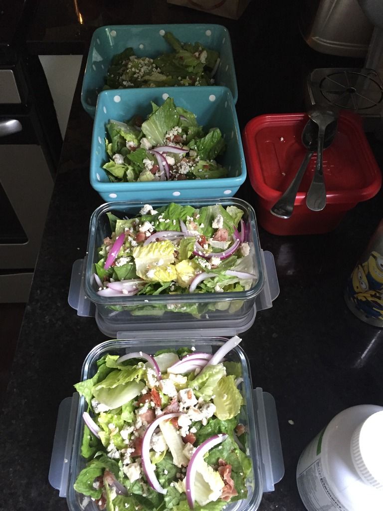 salads in containers