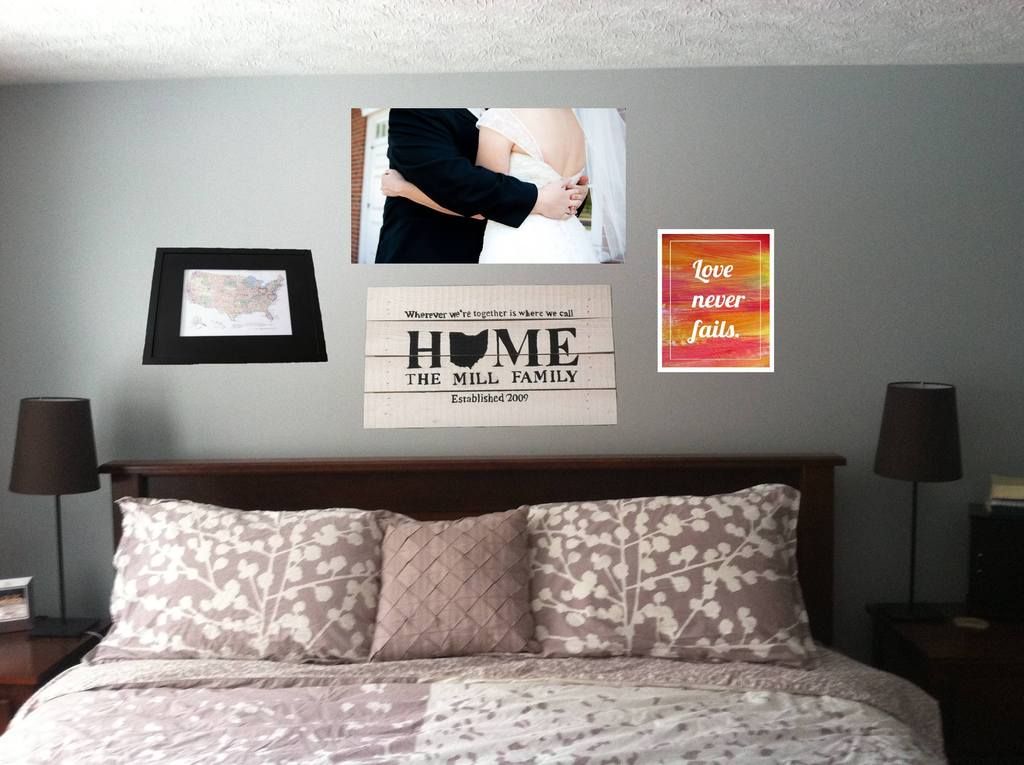 a mock up of the art I want to put above the bed