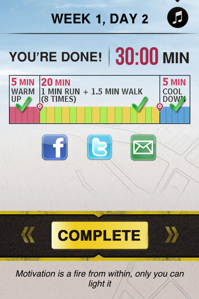 couch to 5k app screenshot