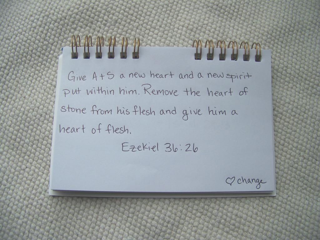 verse written in my prayer notebook
