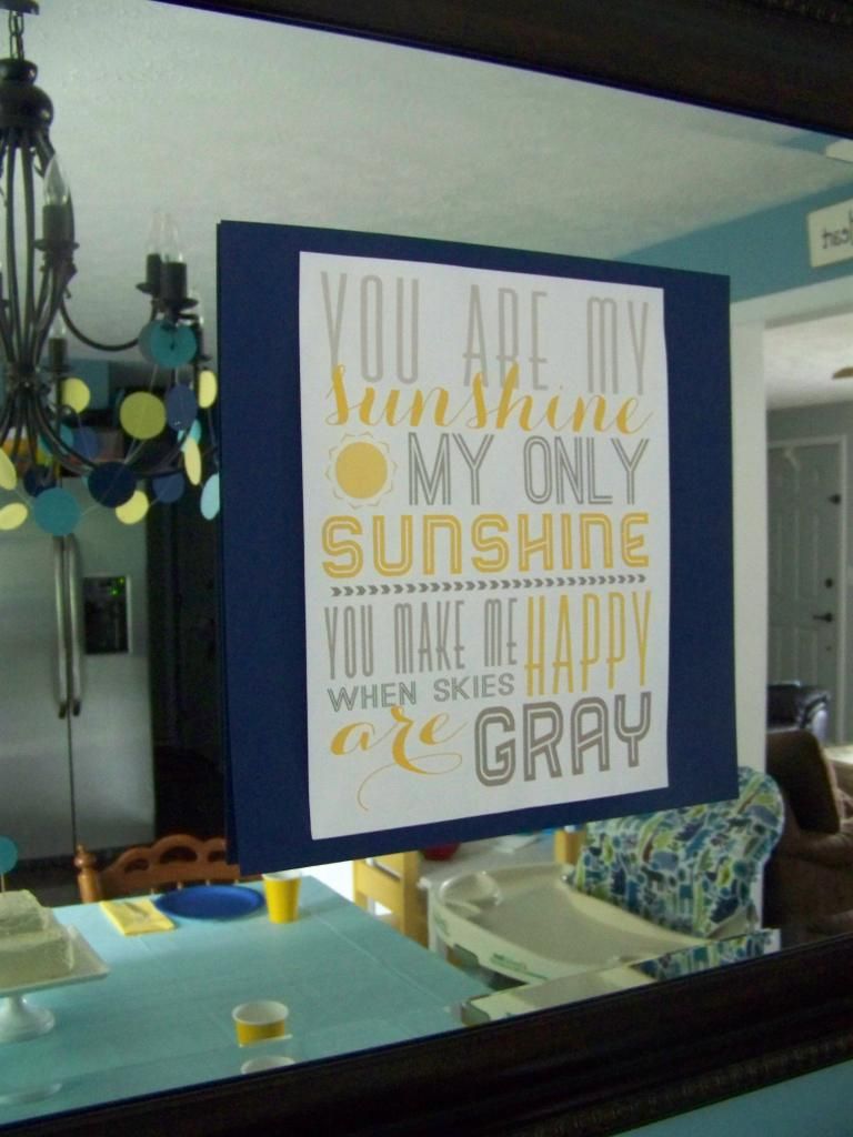 You are my sunshine printable poster