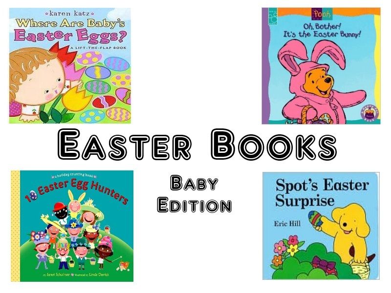 Easter books for babies collage