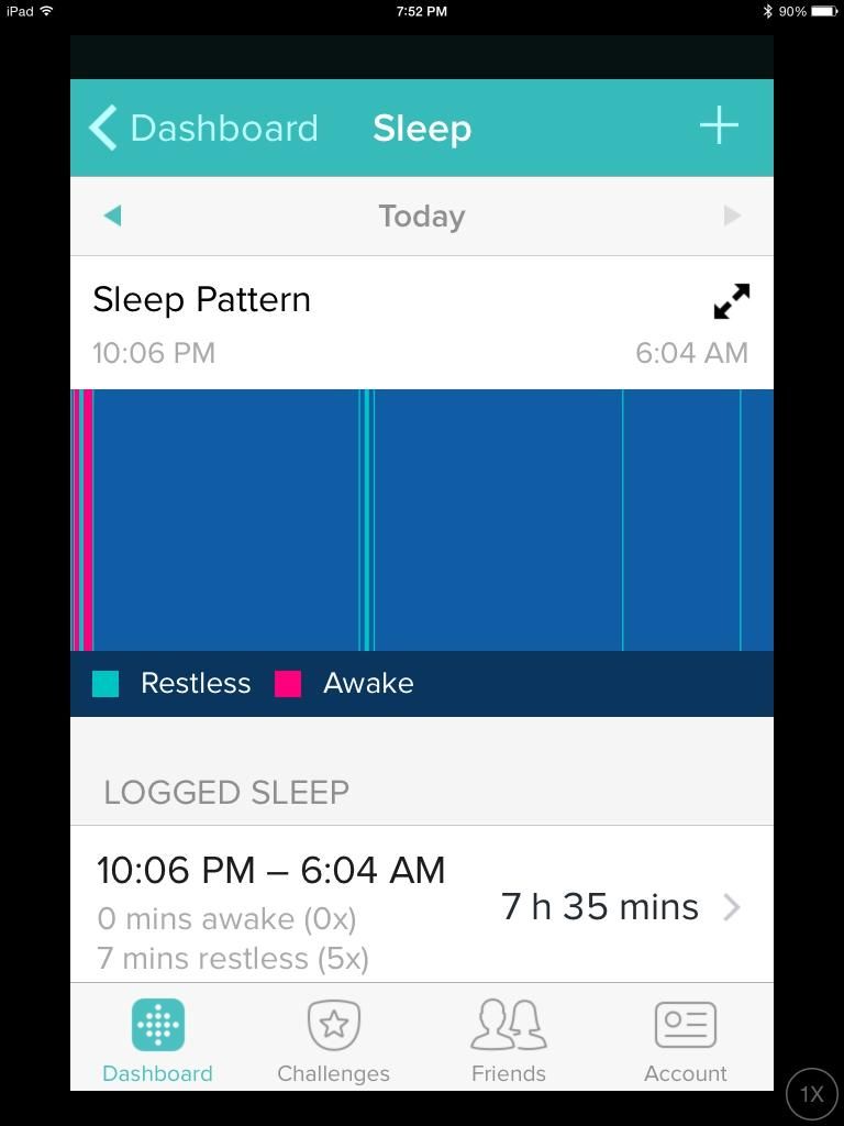 fitbit sleep screenshot