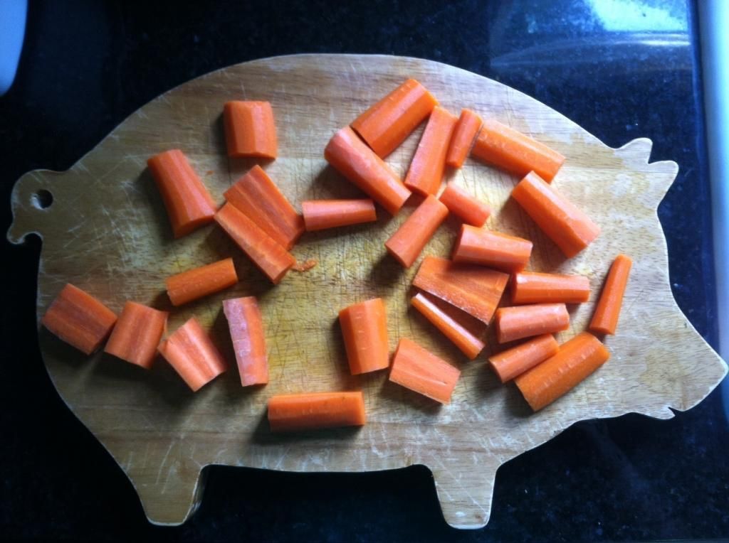 peeled and chopped carrots