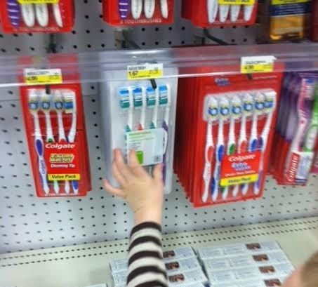 toothbrushes at the store