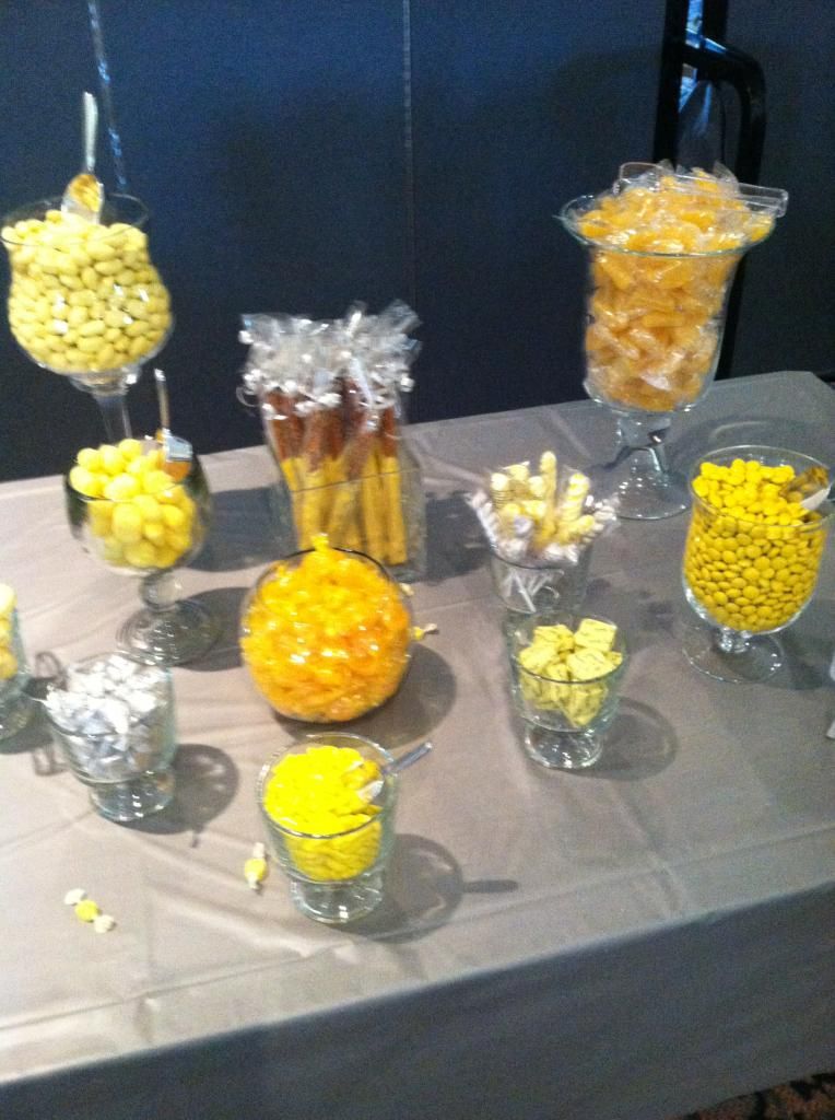candy bar of yellow candies