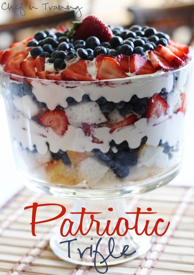 Patriotic trifle from chef in training