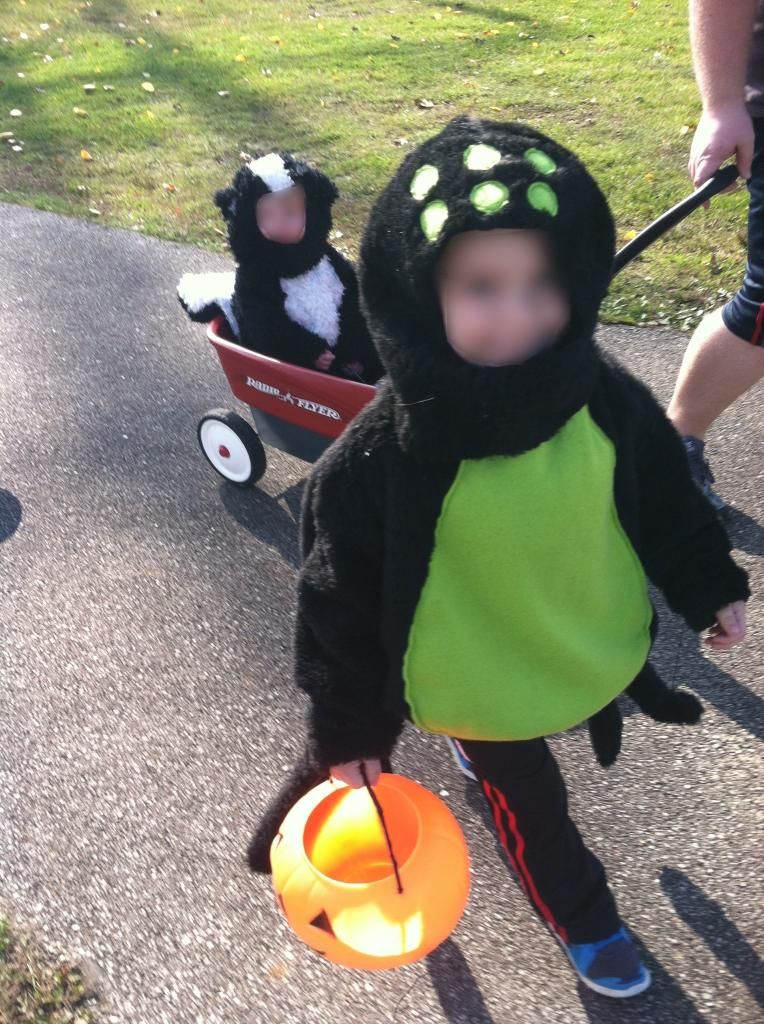 trick or treating in the costumes
