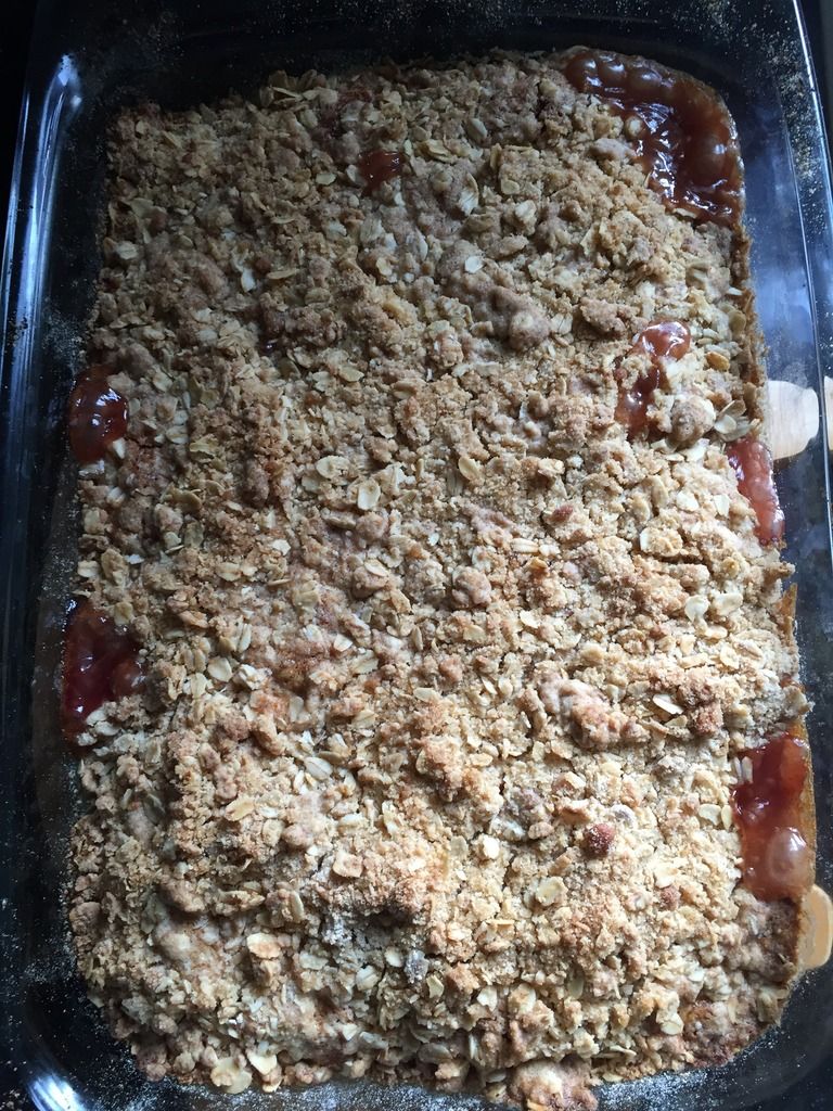 peach crumble recipe after baking