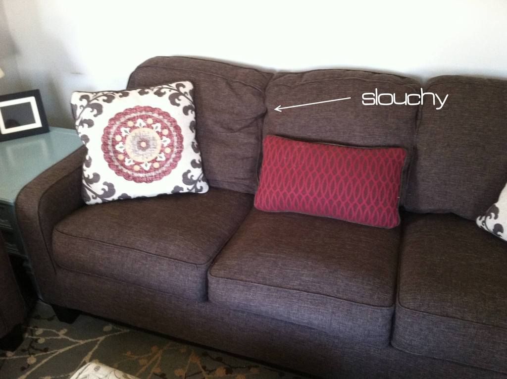 slouchy couch cushion