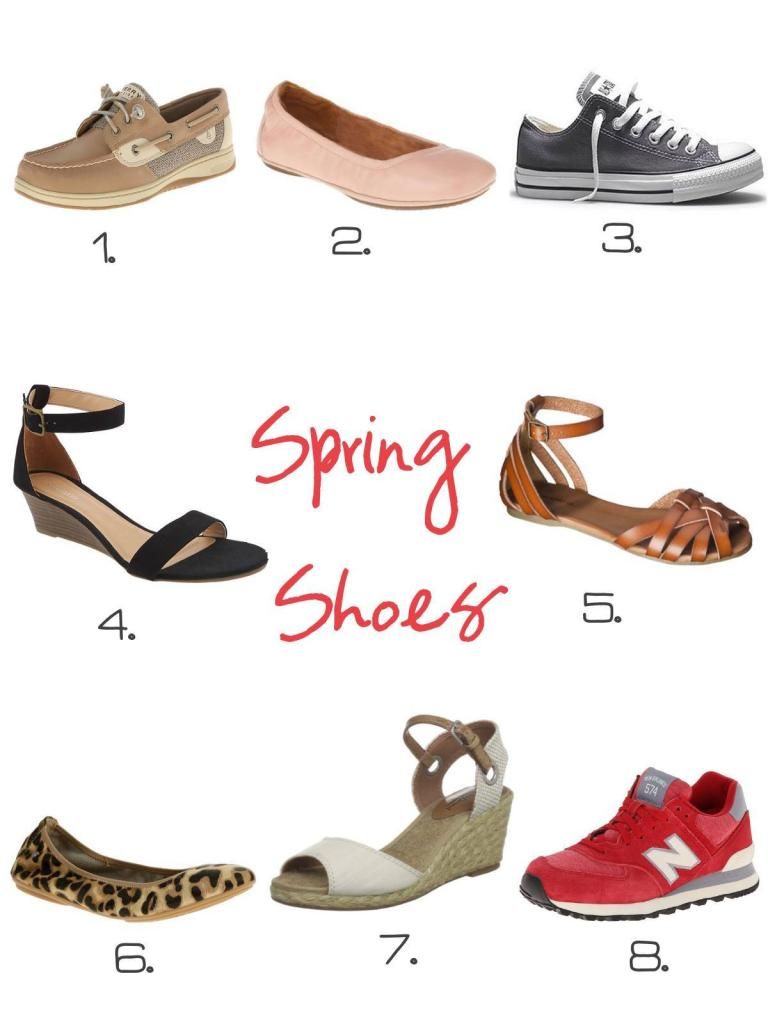 spring shoes collage