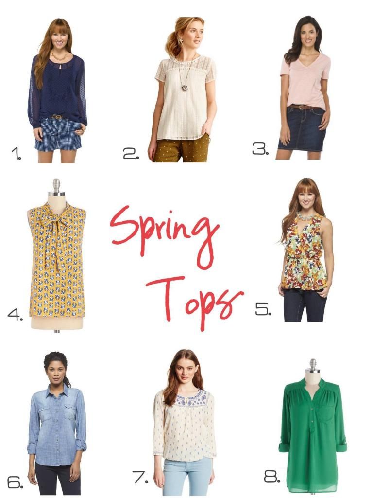 Spring tops collage