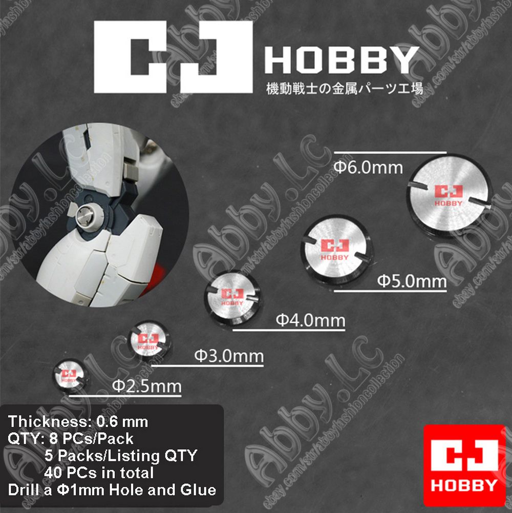 For MG 1/100 RE Gundam Model Gunpla 8 PCs CJ Metal Armor Joint Detail Screw Φ3mm