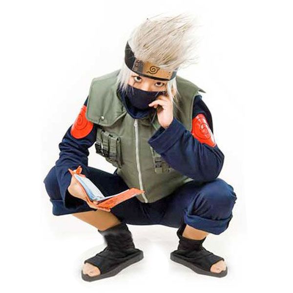 Naruto Cosplay Hatake Kakashi Costume Suit 3 pieces (VEST+ JACKET+ ...